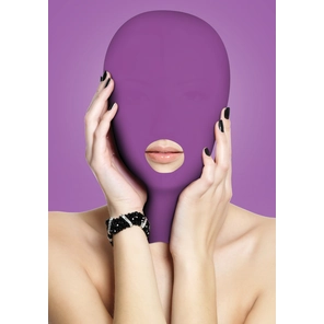  Фиолетовая маска на голову с прорезью для рта Submission Mask 