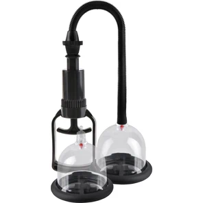  Вакуумная помпа и 2 чаши для сосков Deluxe Vibrating Nipple Pleasure Cups с вибрацией 
