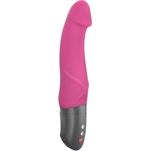  Розовый вибратор с чуть загнутой головкой Mr Boss 20,2 см 