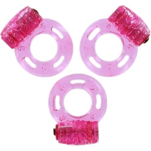  Набор из трех виброколец Pleasure Rings Pink 