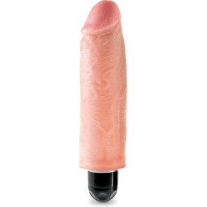  Телесный вибратор-реалистик 6 Vibrating Stiffy 17,8 см 