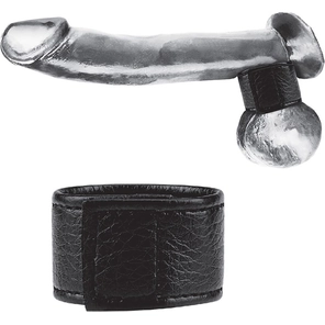  Чёрная утяжка на мошонку 1 Velcro Ball Stretcher 