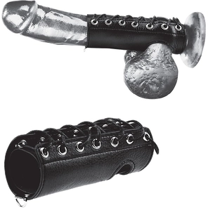  Сбруя на член на шнуровке 5 Cock Sheath 