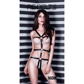  Чёрное боди-портупея Naomi Black 