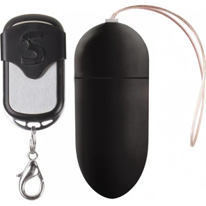  Чёрное перезаряжаемое виброяйцо с ДУ Rechargeable Vibrating Egg 
