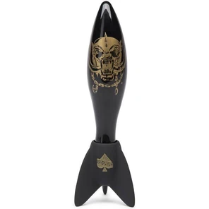  Чёрная анальная пробка Motorhead Bomber Glass Black 17,8 см 