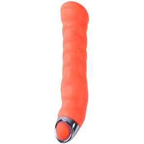  Оранжевый силиконовый G-вибратор PURRFECT SILICONE G-SPOT VIBRATOR 17,7 см 