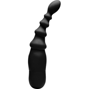  Чёрный вибромассажёр простаты MENZSTUFF P-SPOT REACH VIBE 