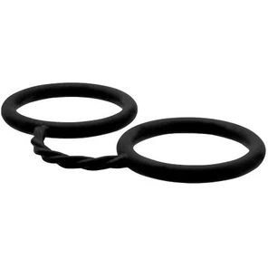  Чёрные силиконовые наручники BONDX SILICONE CUFFS 