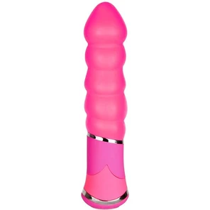  Розовый вибростимулятор BOOTYFUL RIBBED VIBE PINK 
