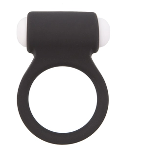  Чёрное эрекционное виброкольцо LIT-UP SILICONE STIMU RING 3 BLACK 