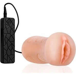  Мастурбатор-вагина REALSTUFF VIBRATING MASTURBATOR PUSSY с виброяйцом на пульте 