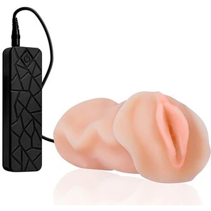  Мастурбатор-вагина REALSTUFF VIBRATING MASTURBATOR PUSSY с 10 режимами вибрации 