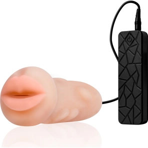  Мастурбатор-ротик с вибрацией REALSTUFF VIBRATING MASTURBATOR MOUTH 