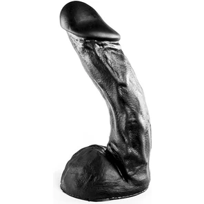  Чёрный фаллоимитатор-гигант All Black 27,5 см 