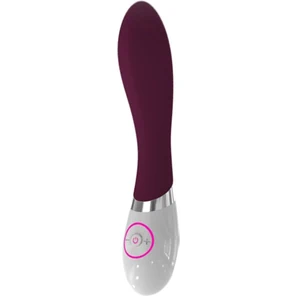  Бордовый вибратор BEAUTY для G-стимуляции 19,8 см 