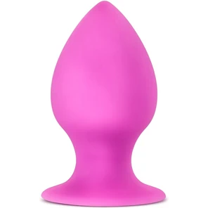  Розовая анальная пробка Luxe Rump Rimmer Medium 9,5 см 