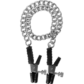 Зажимы на соски Block Busters Nipple Clamps с цепью 