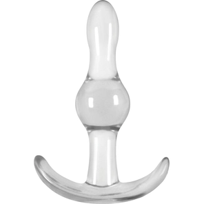  Прозрачная анальная пробка с утолщением посередине Jelly Rancher T-Plug Wave 9,7 см 