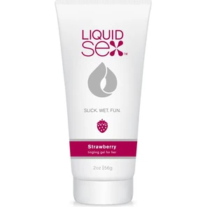  Съедобная смазка с согревающим эффектом и ароматом клубники Liquid Sex Tingling Gel for Her Strawberry 56 гр 