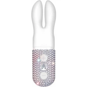  Белый вибратор с ушками The Pocket Rabbit Crystallized White 