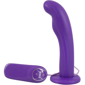  Фиолетовый вибратор с присоской Silicone Purple Vibe 17,5 см 