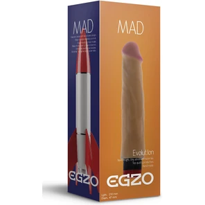  Реалистичный мультискоростной вибратор без мошонки Mad Rocket 21 см 