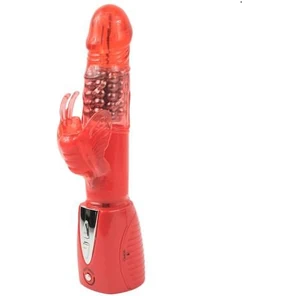  Красный вибромассажер Climax Joy 3X Multi-Purpose Rabbit Vibe 23,5 см 