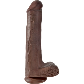  Коричневый фаллоимитатор на присоске 13 Cock with Balls 35,6 см 