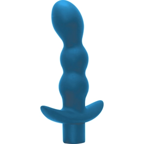  Бирюзовый анальный вибромассажёр Naughty 14,5 см 