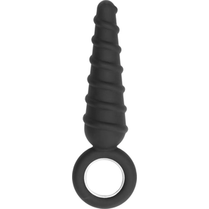  Анальная пробка со спиралью на поверхности No.60 Dildo With Metal Ring 17,5 см 
