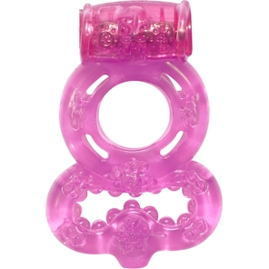  Розовое эрекционное кольцо Rings Treadle с подхватом 