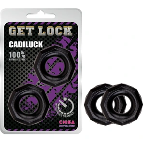  Набор из 2 черных эрекционных колец Cadiluck 