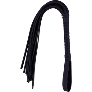  Чёрная кожаная плеть Pleasure Whip 72 см 
