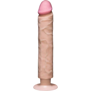  Телесный вибратор-реалистик The Realistic Cock ULTRASKYN Without Balls Vibrating 10” 29,2 см 
