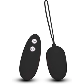  Чёрное виброяйцо с пультом дистанционного управления ULTRA SEVEN REMOTE CONTROL EGG 