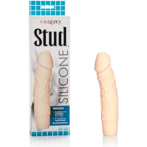  Телесный вибратор-реалистик Silicone Stud Woody 16,5 см 