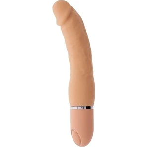  Телесный силиконовый вибратор-реалистик PURRFECT SILICONE BENDABLE 10FUNCTIONS 15 см 