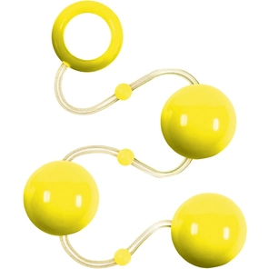  Желтые анальные шарики Renegade Pleasure Balls 