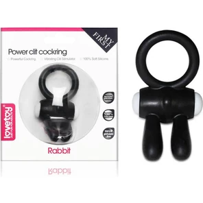  Чёрное виброкольцо для пениса Power Clit Silicone Cockring 