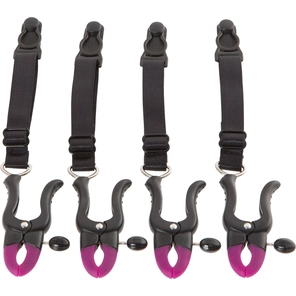  Пажи для чулок с зажимами для половых губ Bad Kitty Suspender Straps with Clamps 