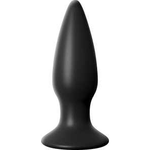  Чёрная малая анальная вибропробка Small Rechargeable Anal Plug 10,9 см 