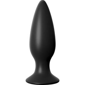  Чёрная большая анальная вибропробка Large Rechargeable Anal Plug 13,5 см 
