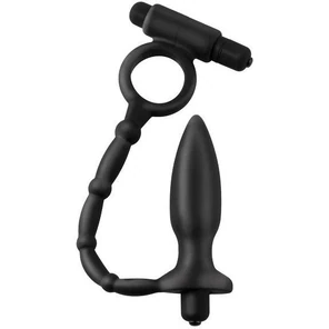  Эрекционное кольцо с вибрацией и анальный стимулятором Cockring and Anal Pleasure 