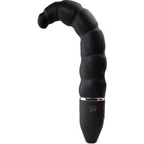  Чёрный анальный стимулятор с вибрацией PURRFECT SILICONE DELUXE 5.5INCH 14 см 
