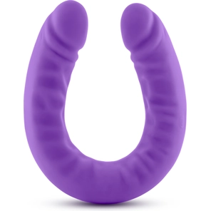  Фиолетовый двусторонний фаллоимитатор 18 inch Silicone Slim Double Dong 45,7 см 