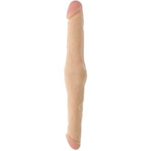  Двусторонний фаллоимитатор с утолщением посередине REALSTUFF DUO DONG 13.9INCH 35,5 см 