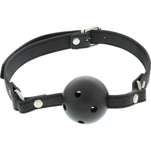  Пластиковый кляп-шар с отверстиями на полиуретановых ремнях BLAZE BREATHABLE BALL GAG 