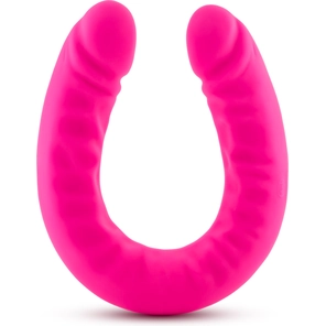  Розовый двусторонний фаллоимитатор 18 inch Silicone Slim Double Dong 45,7 см. 