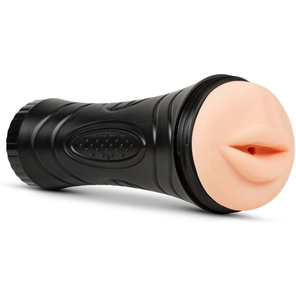  Телесный мастурбатор-ротик в колбе The Torch Luscious Lips 